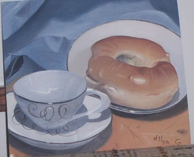 still life with the bagel
