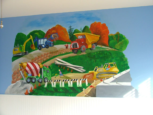 Construction site  mural